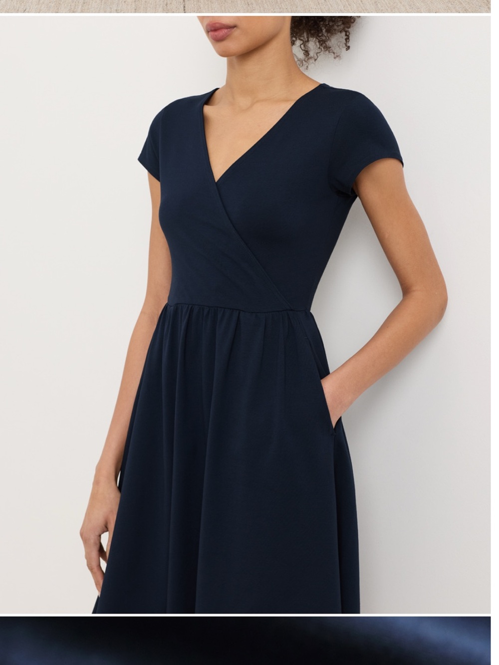 Pact Dark Purple Crossover Fit-and-Flare Dress - Picture 2 of 7